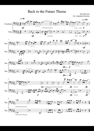 Back To The Future Sheet Music for French horn (Mixed Quartet