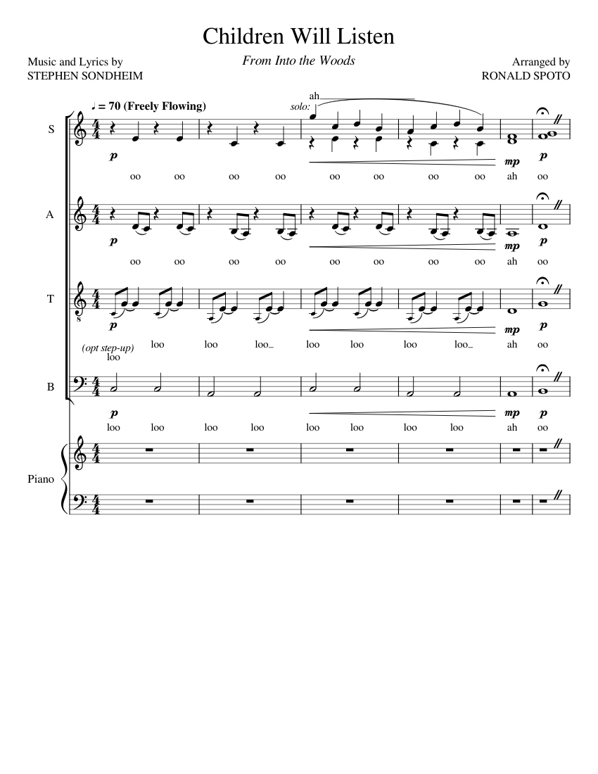 Children Will Listen - Into the Woods (SSAATTBB Arrangement w