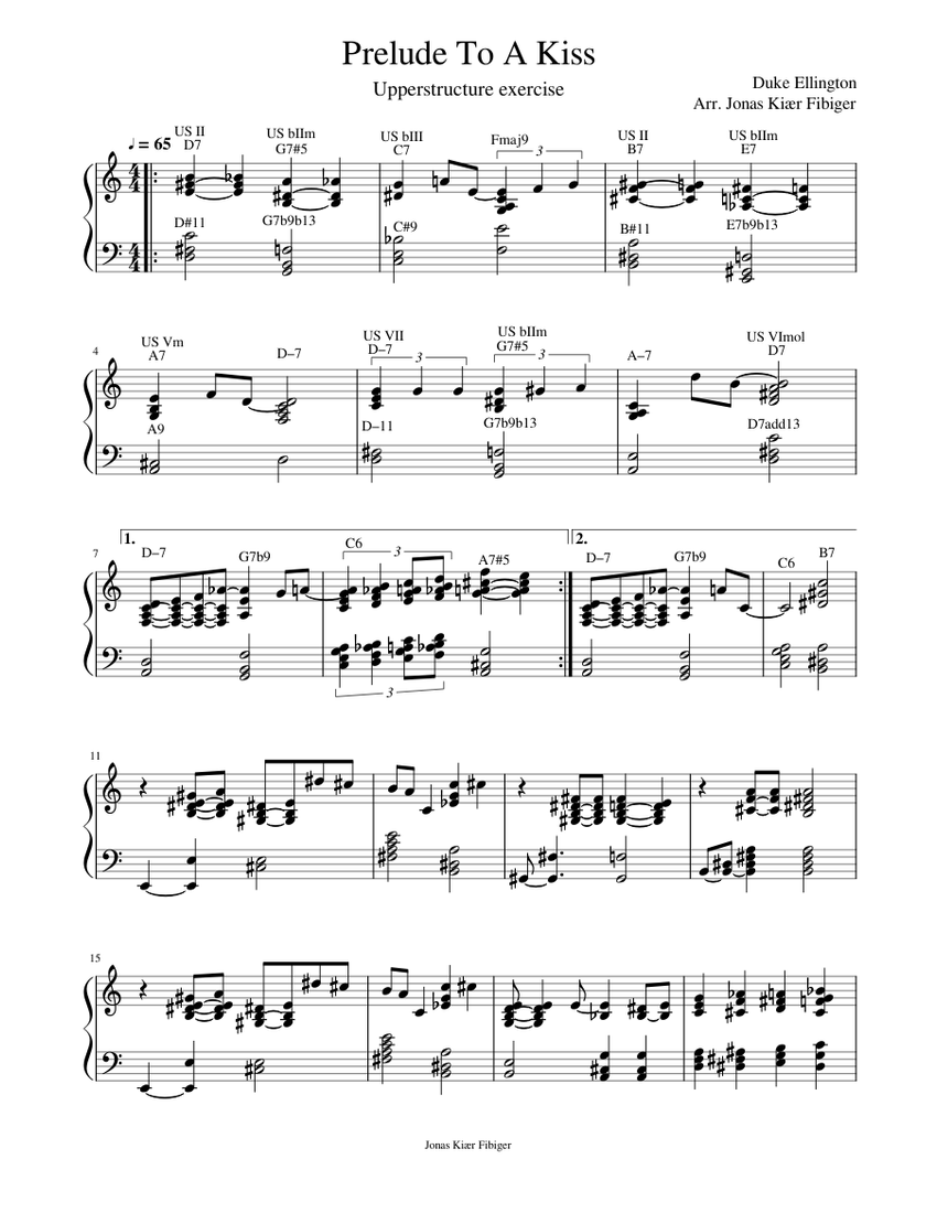 Prelude To A Kiss Sheet Music for Piano (Solo) | MuseScore.com