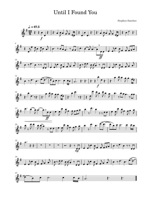 Until I Found You – Stephen Sanchez (Alto Saxophone)
