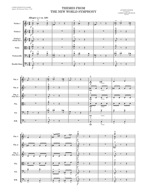 Themes From The New World Symphony - Carrie Lane Gruselle