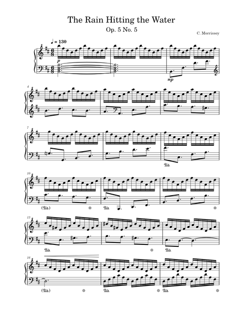 "The Rain Hitting the Water" Op. 5 "24 small preludes" No. 5
