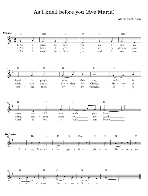 As I knell before you (Ave Maria)