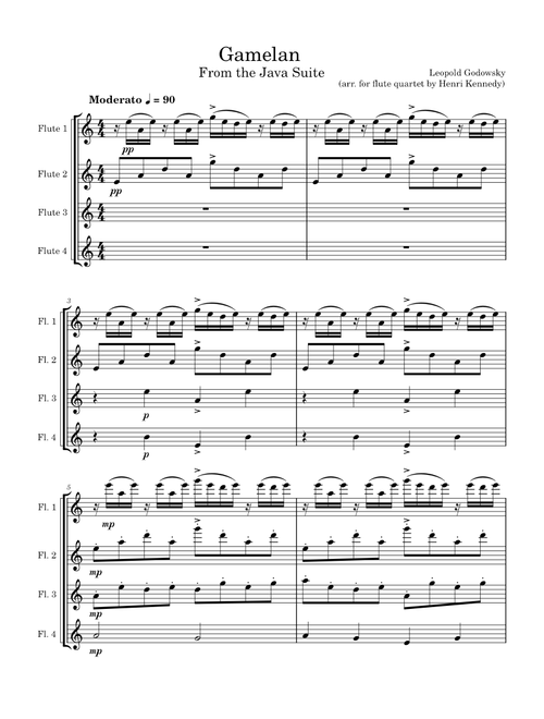 Gamelan from the Java Suite (arr. Flute Quartet)