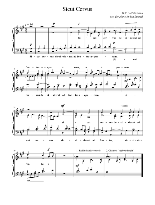 Sicut cervus – Giovanni Pierluigi da Palestrina