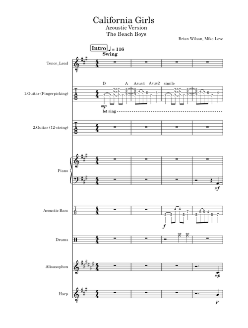 California Girls – The Beach Boys (Acoustic Version)