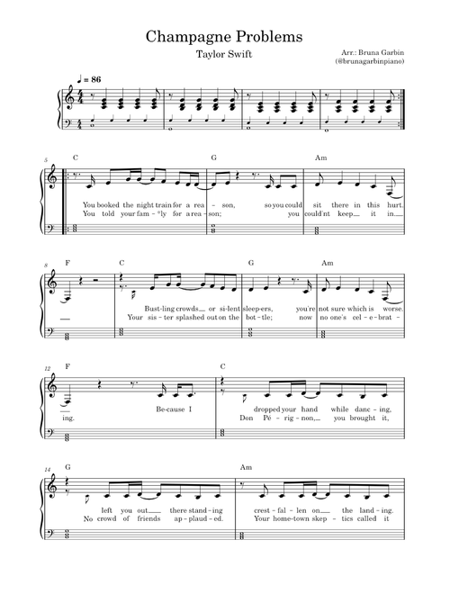 Champagne Problems - Taylor Swift