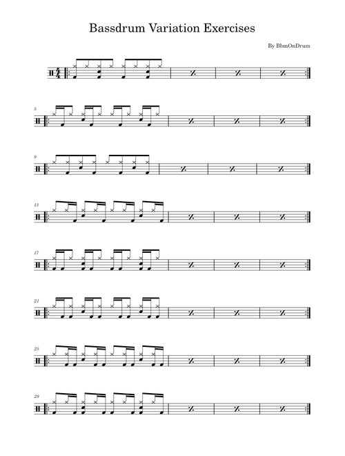 Bassdrum Variation Exercises – bbmondrum