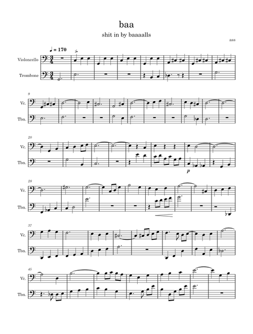 The Final Duet - OMORI – OMOCAT Music Team omri 2.0 but for bass clef