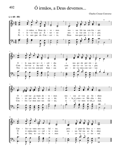 402 - Ó irmãos, a Deus devemos