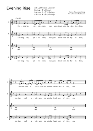 Evening rise (zetting: Christian Bollmann) Sheet Music for Synthesizer ...