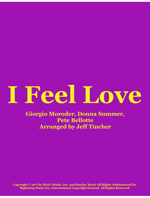 I Feel Love (Arr. Jeff Tincher) - Donna Summer (Piano Vocal)