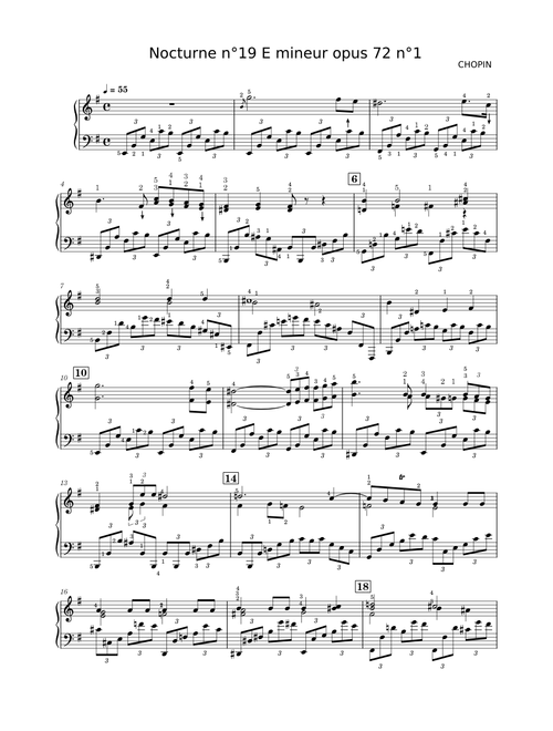 Chopin Nocturne n 19 E minor op 55 n1