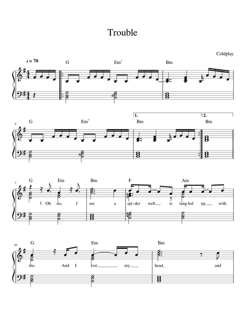 Trouble – Coldplay