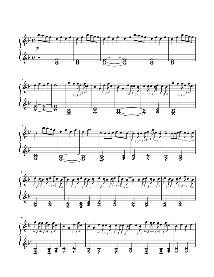 7 year old piano notes