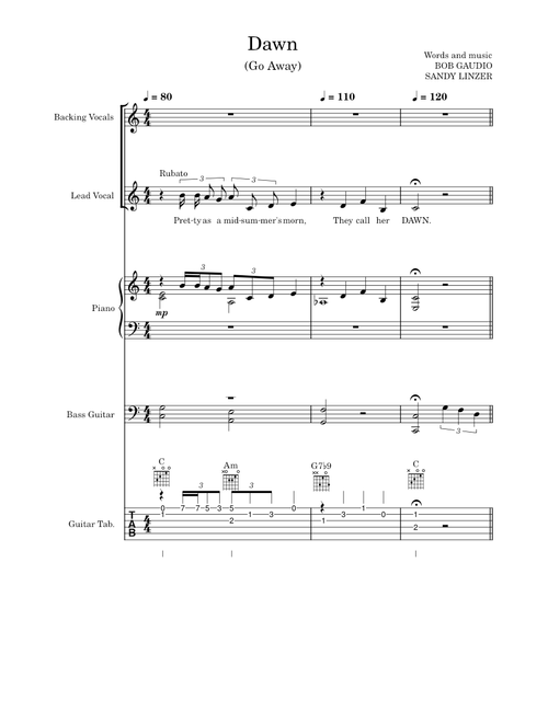 Dawn (Go Away) – Frankie Valli & The Four Seasons