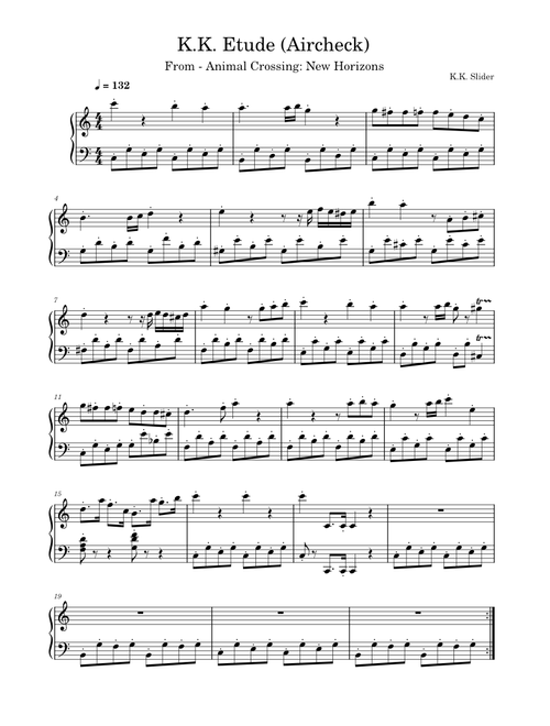 K.K. Etude (Aircheck) - Animal Crossing: New Horizons