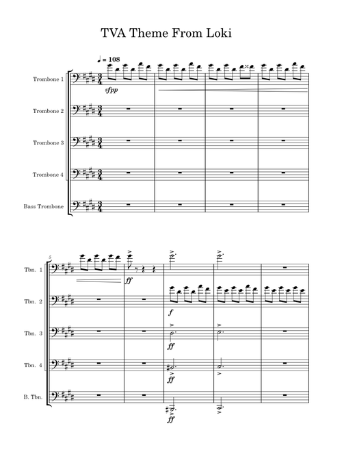 TVA – Natalie Holt TVA Theme From Loki For Trombone Quintet