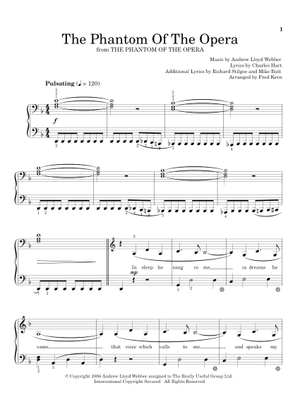 Play Official version of The phantom of the opera Sheet Music by