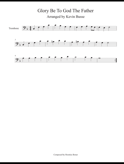 Glory Be To God The Father - Trombone (Arr. Kevin Busse) (Trombone Solo)