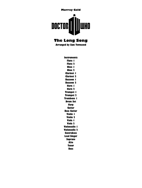 The Long Song (Arr. Sam Townsend) - Murray Jonathan Gold (Choral, SATB)