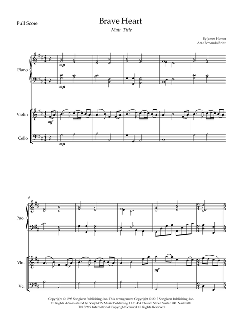 Braveheart - Main Title (Arr. Fernando Britto) - James Horner (String Ensemble)