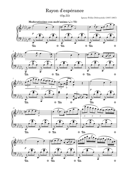 Rayon d'esperance (Op. 55) – Ignacy Feliks Dobrzyński