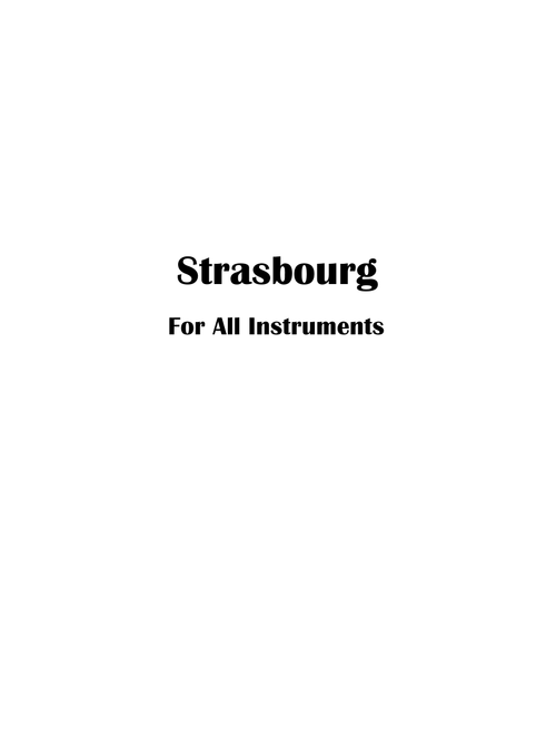 Strasbourg Transcription - A.H (Lead Sheet - Fake Book)