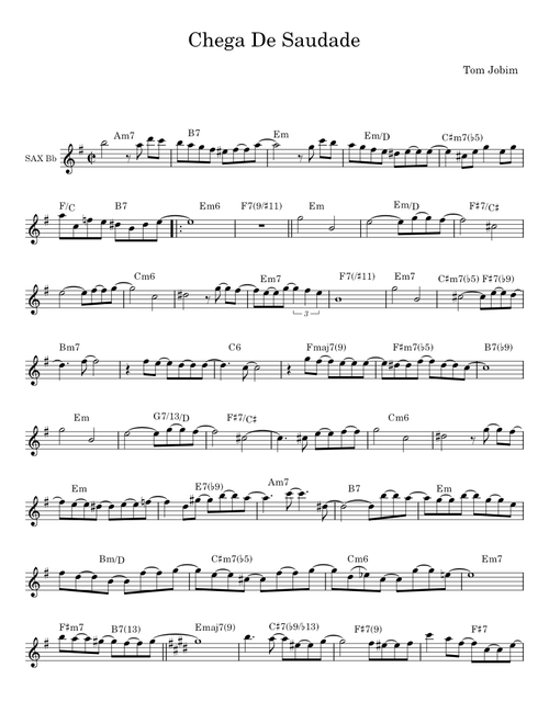 Chega De Saudade - Tom Jobim