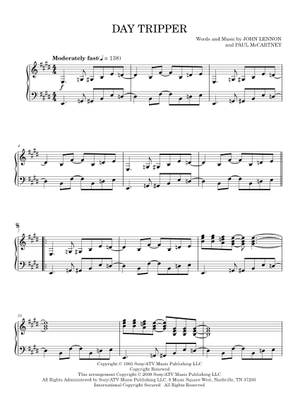 Play Official version of Day tripper Sheet Music by The Beatles for ...