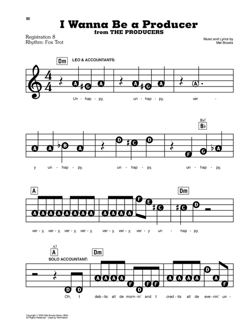 I Wanna Be A Producer (from The Producers) - Mel Brooks (E-Z Play Today)