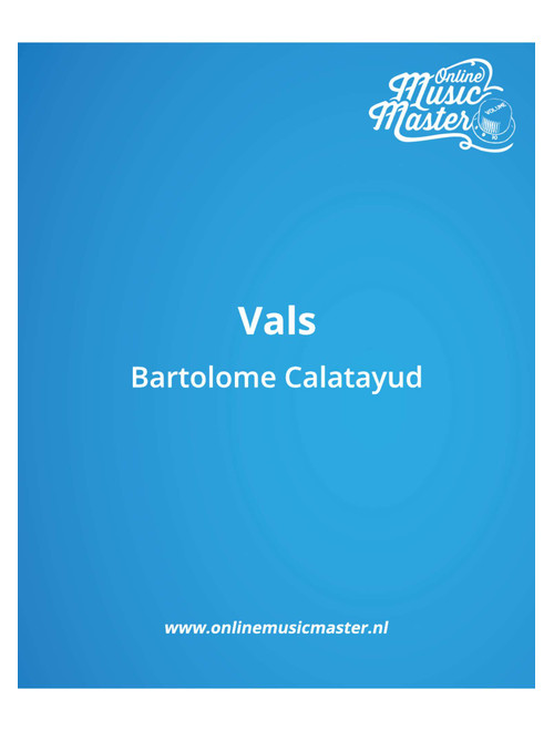 Vals (Arr. Hubert van Eggen) - Bartolome Calatayud (Guitar Tab)