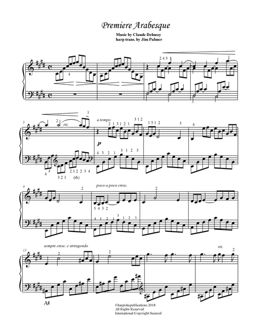 First Arabesque for harp (Arr. Jim Palmer) - Claude Debussy (Harp)