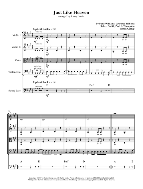Just Like Heaven (Arr. Sherry Lewis) - The Cure (String Ensemble)