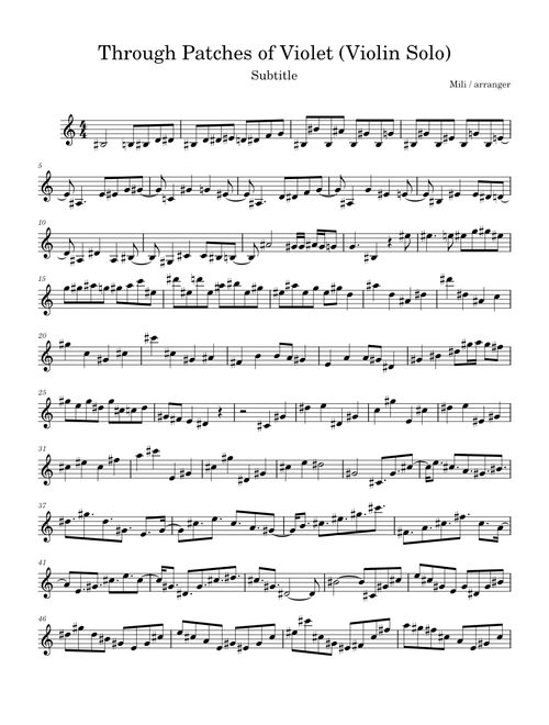 Through Patches of Violet – Mili