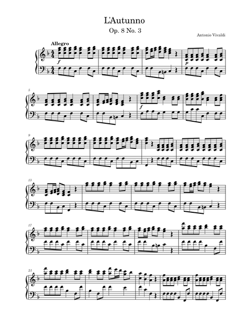 The Four Seasons - L'Autunno