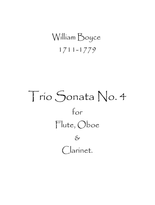 Trio Sonata No.4 (Arr. Spencer Bundy) (Woodwind Ensemble)