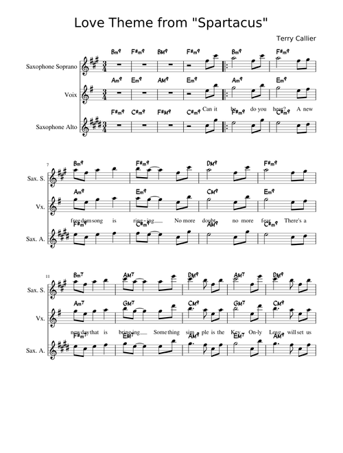 Love Theme from "Spartacus"
