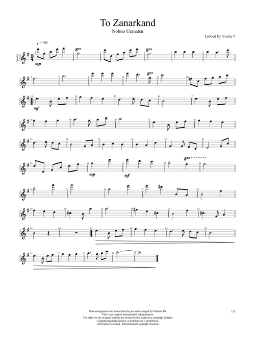 To Zanarkand - Nöbuo Uematsu (Violin Solo)