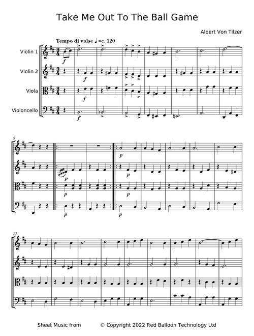 Take Me out to the Ball Game - Albert Von Tilzer
