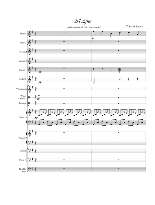 The swan from "The carnival of animals". (Arr. Ester Alessandrini) - C.Saent Saens (Large Ensemble)