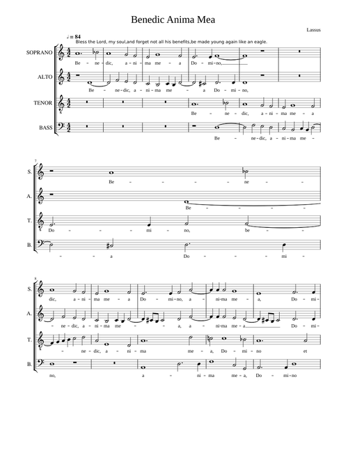 Benedic, anima mea, Domino - Orlando di Lasso