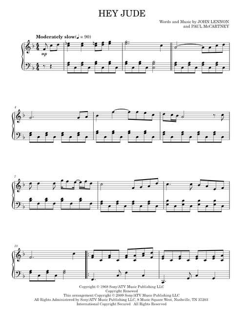 Hey jude - The Beatles (Piano Solo)