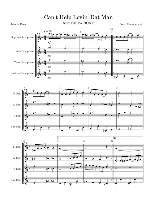 Can't help lovin dat man – Jerome Kern