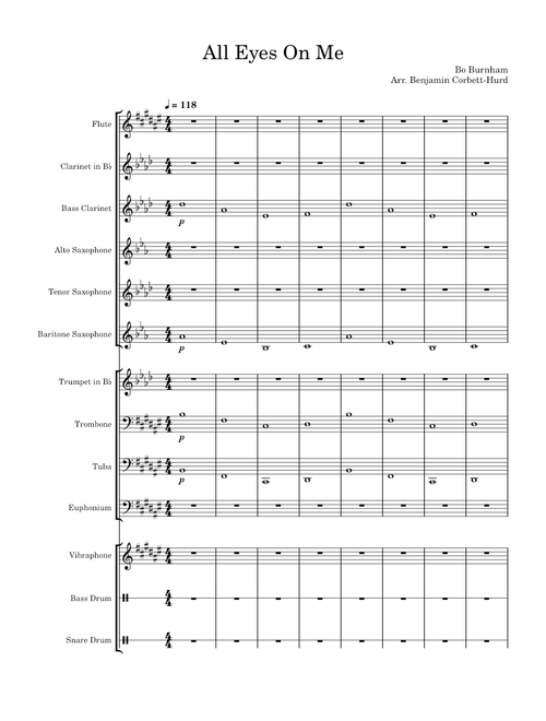 All Eyes On Me – Bo Burnham (Concert Band)
