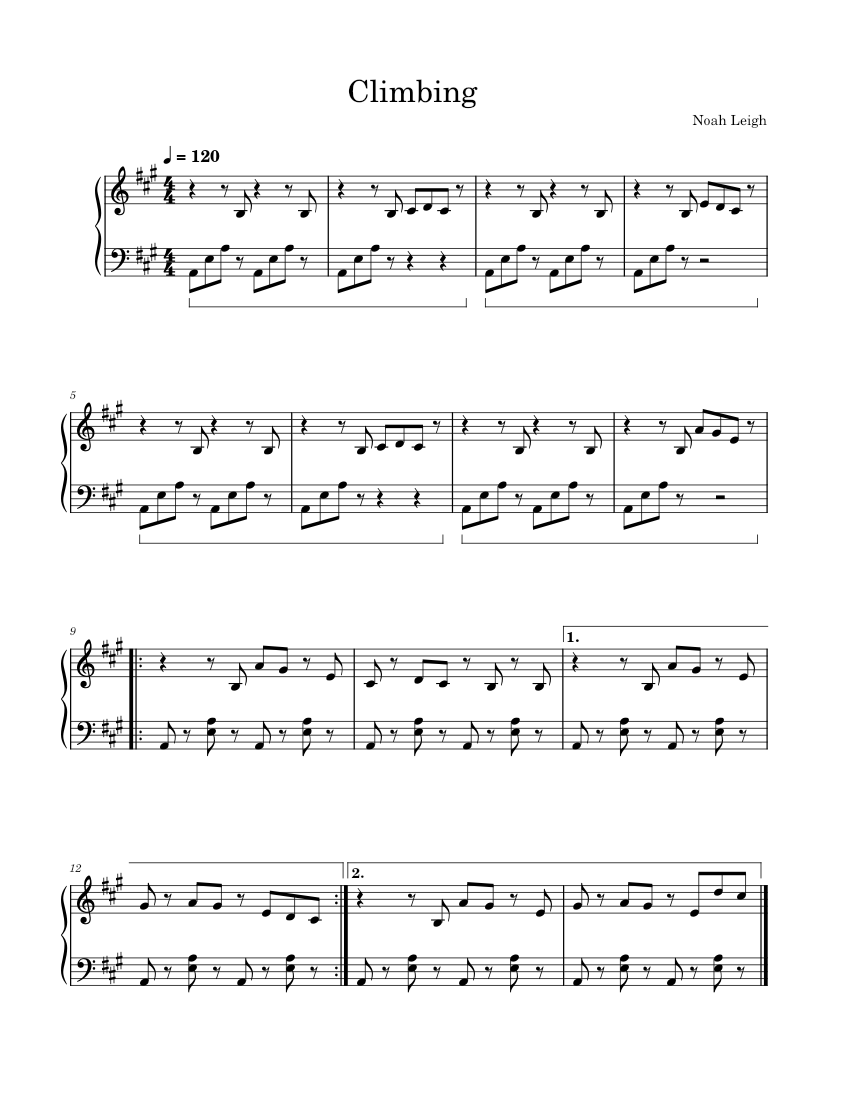 Climbing piano tutorial