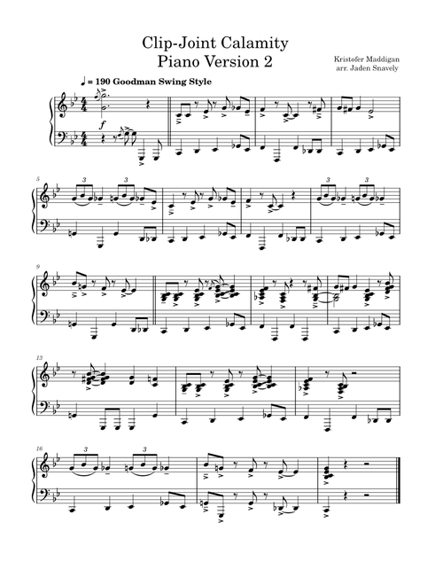 Clip Joint Calamity Piano Version 2