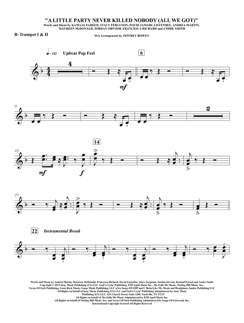 A Little Party Never Killed Nobody (all We Got) (Arr. Jeffrey Bowen) - Kamaal Fareed, Andrea Martin, Stacy Ferguson (Concert Band)
