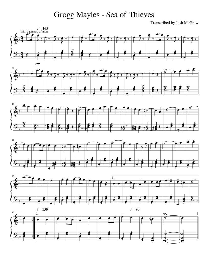 Grogg Mayles Sea Of Thieves Sheet Music For Concertina Solo grogg-mayles-sea-of-thieves-sheet-music-for-concertina-solo
