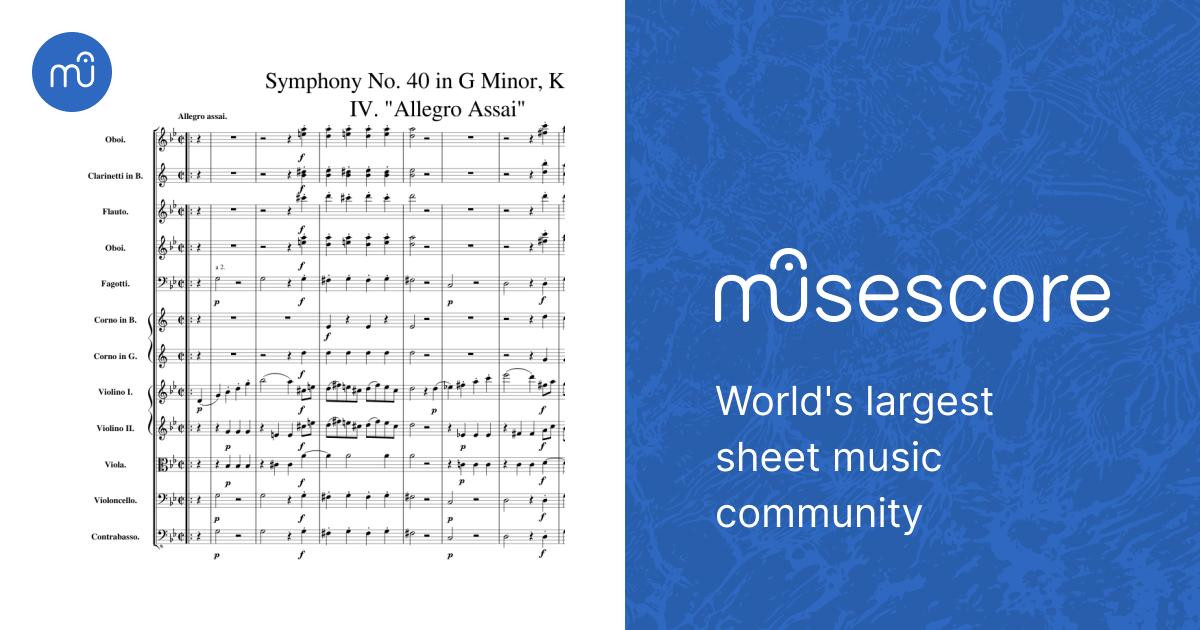 Mozart: Symphony No. 40 in G Minor, K. 550: IV. 